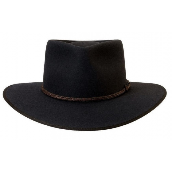 Black Fur Felt Cattleman Hat - Akubra Black Fur Felt Cattleman Hat - Akubra