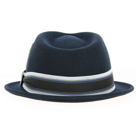 Chapeau Trilby Feutre Laine Bleu Marine - Stetson