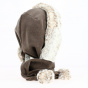 Norell Fleece Hoodie Faux Fur Taupe Marmot- Traclet