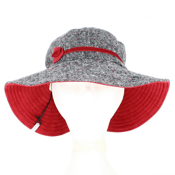 Women's Missty Capeline with black and red fleece lining - Traclet