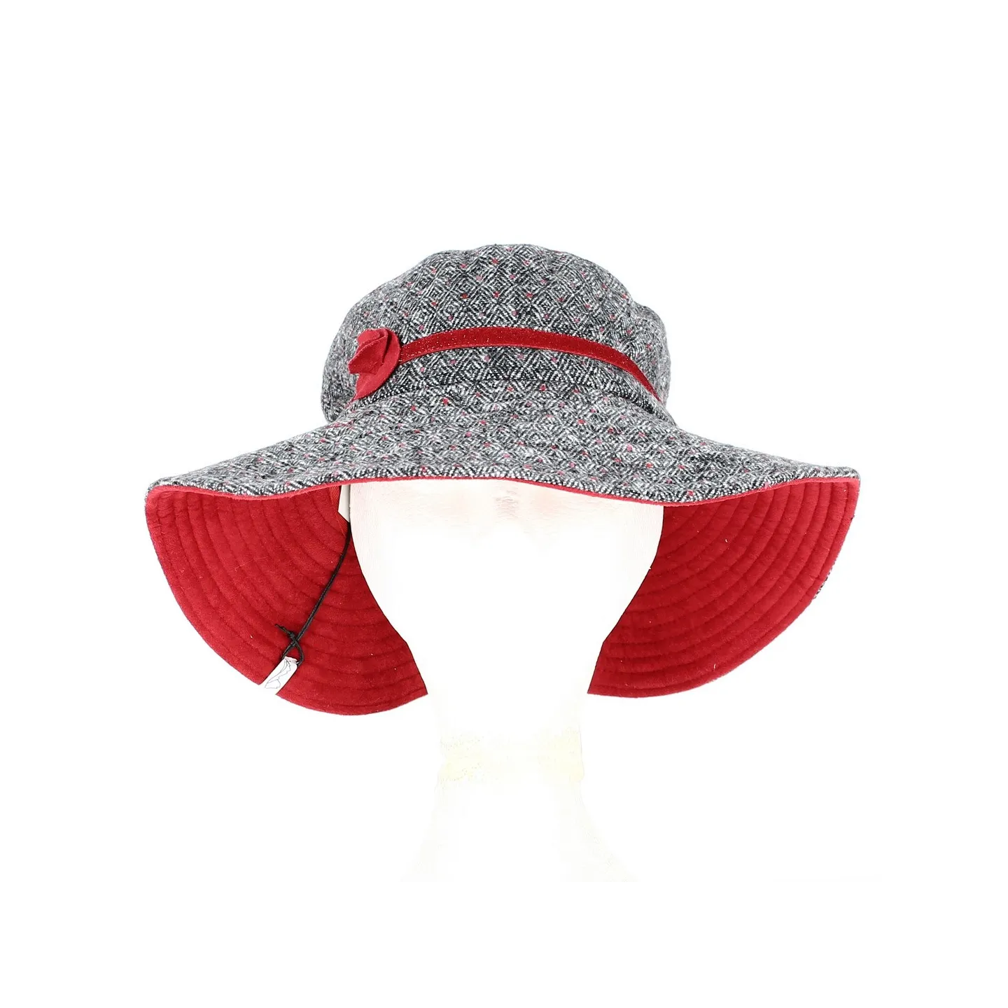 Women's Missty Capeline with black and red fleece lining - Traclet