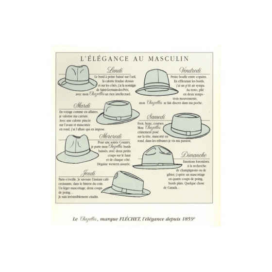 Chapeau Fédora Le Chazelles Feutre Poil Vert - Fléchet