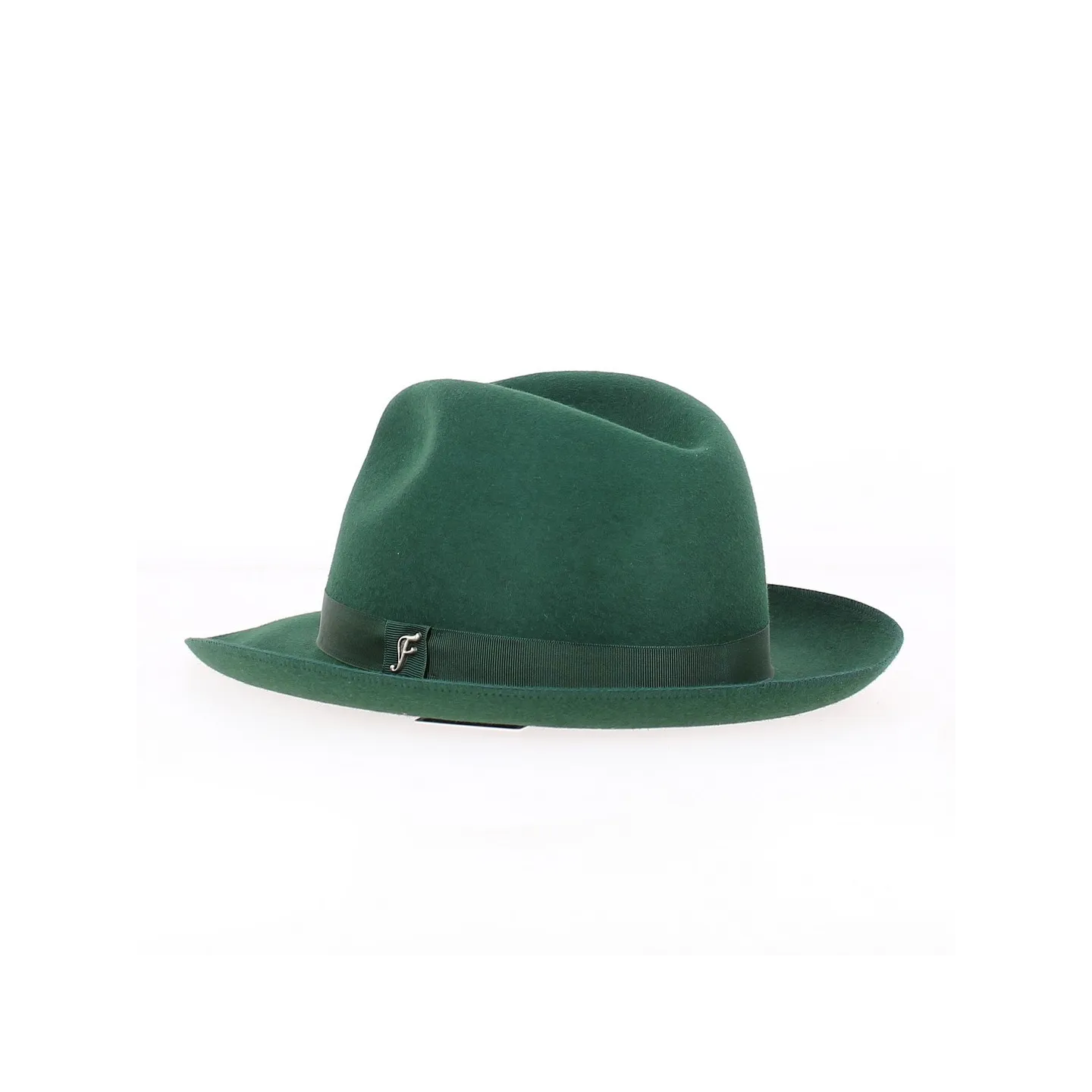 Chapeau Fédora Le Chazelles Feutre Poil Vert - Fléchet