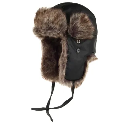 Chapka Trapper Noir - Traclet - achat chapka hiver Reference : 16911 | Chapellerie Traclet