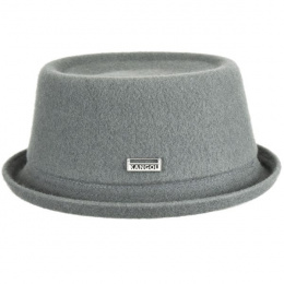 PorkPie Wool Mowbray Grey Hat - Kangol