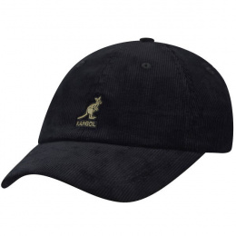 Black Cotton Strapback Cap - Kangol