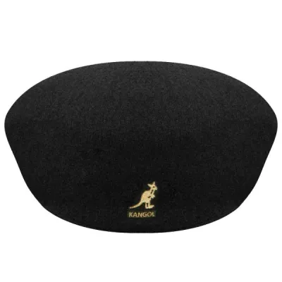 Kangol 504 Wool Flat Cap in Black Reference: 4888 | Chapellerie Traclet