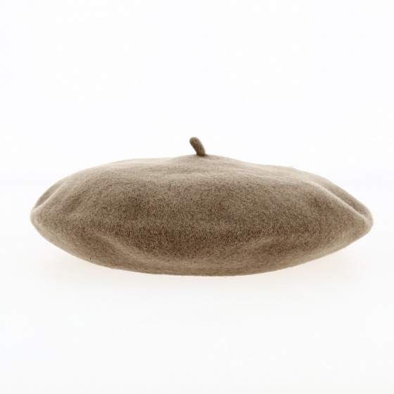 Trendy taupe beret Flora Laine Trendy taupe beret Flora Laine