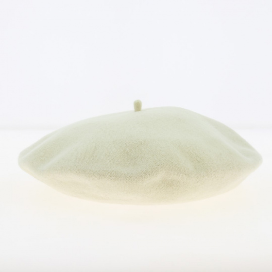 Trendy ecru beret Flora Laine Trendy ecru beret Flora Laine