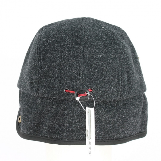 Deltana 5 Panel Earflaps Black Back - Barts