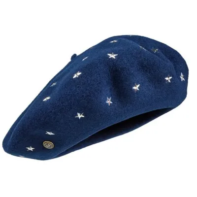 Béret Hachiman Bleu Marine Etoiles - Laulhère