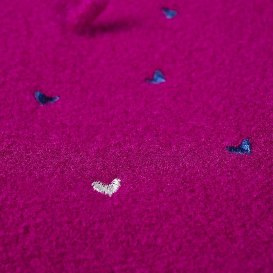 Béret Sagan à Motifs Violine Laine - Laulhère - Made In France