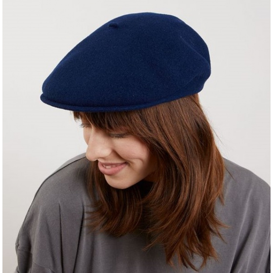 Casquette Béret Laine Pau Marine - Laulhère
