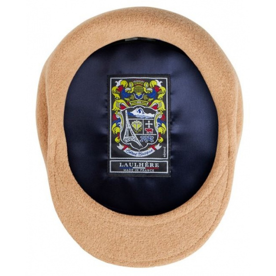 Pau Camel Wool Cap Beret - Laulhère