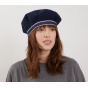 Summer Basque Beret Plaser Navy Cotton - Laulhère