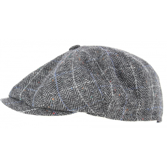 Casquette Arnold Laine Chevron Gris & Bleu - Traclet Casquette Arnold Laine Chevron Gris & Bleu - Traclet