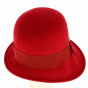Maithe Cloche Hat Felt Wool Red Back - Traclet