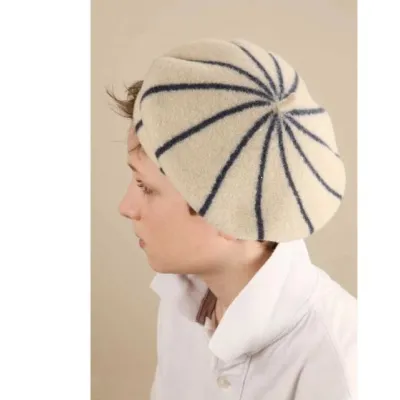Grey Stripes Child Beret - the French beret