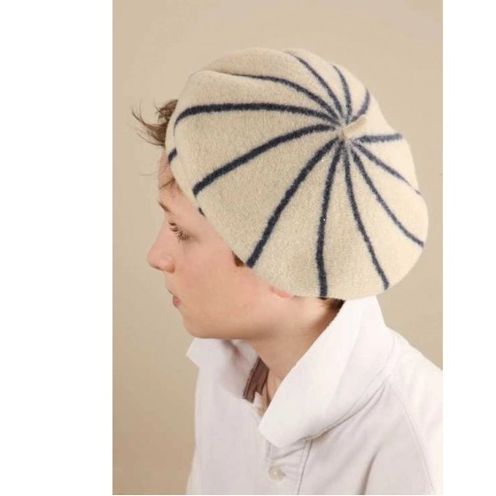 Grey Stripes Child Beret - the French beret