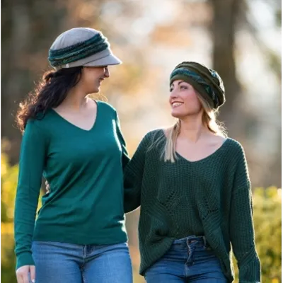 Gavroche Ebony Wool Grey & Green Cap - MTM