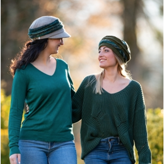 Casquette Gavroche Ebony Laine Gris & vert - MTM