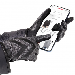 Women's Tactile Fleece Gloves Grey - Isotoner