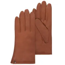 Women's Leather Gloves Silk-Lined Cognac - Isotoner Reference: 16996 | Chapellerie Traclet