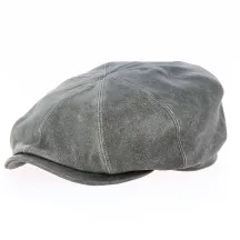 Casquette Houston cuir Vieilli Noir - Crambes