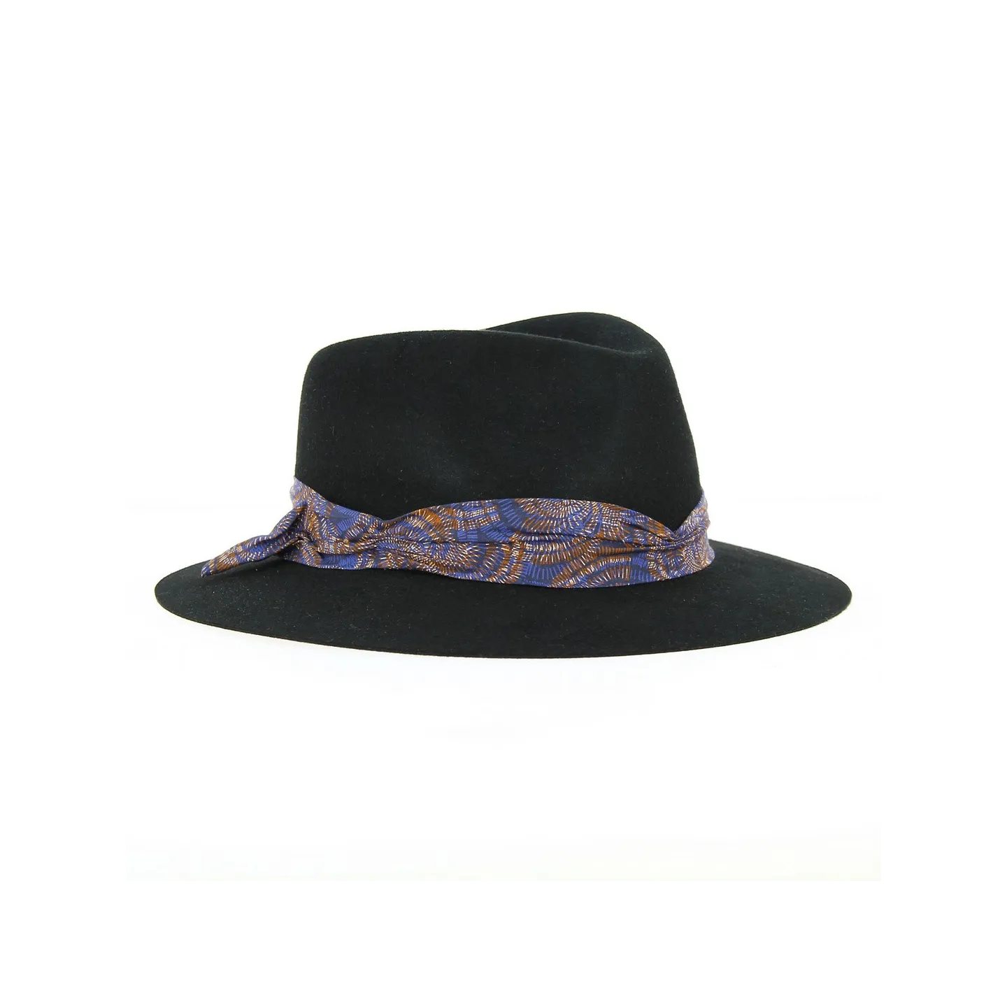 Chapeau Fedora Wendie Feutre Poil Noir - Crambes