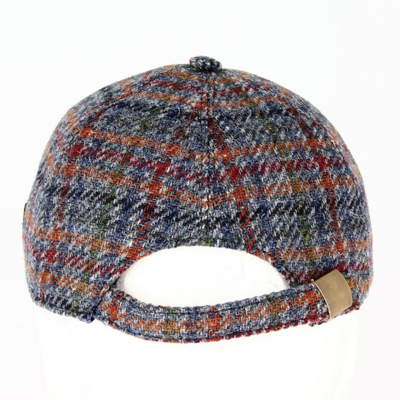 Plivory Baseball Cap Blue and Bordeaux Wool - Crambes