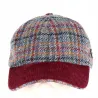 Casquette Baseball Plivory Laine Bleu et Bordeaux - Crambes