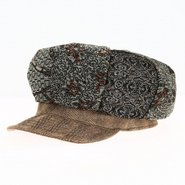Cap Gavroche Océane Patchwork Taupe - Crambes