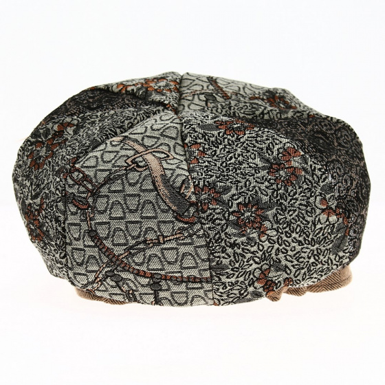 Casquette Gavroche Océane Patchwork Taupe - Crambes