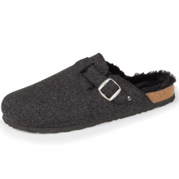 Chaussons Mules Homme Gris Chiné - Isotoner