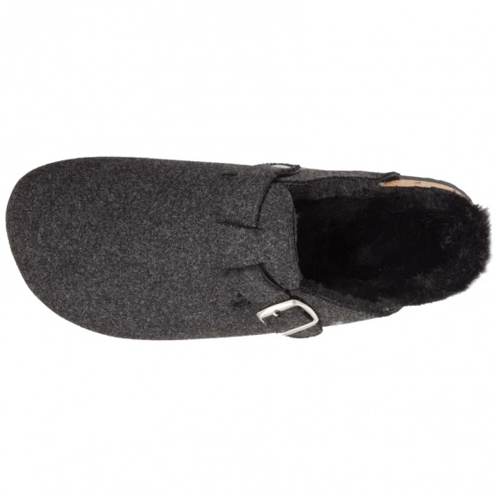 Chaussons Mules Homme Gris Chiné - Isotoner