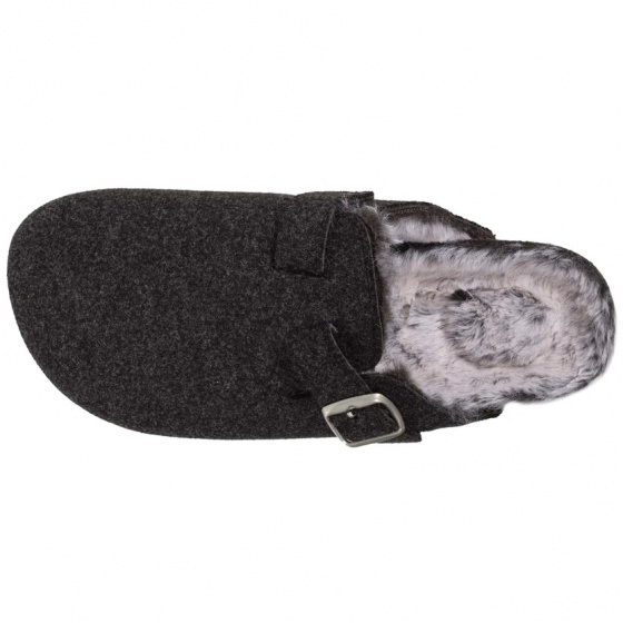 Women's Heather Gray Mule Slippers - Isotoner