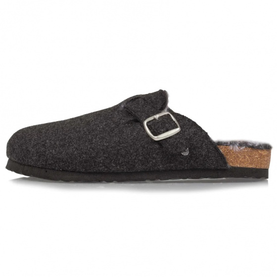 Chaussons Mules Femme Gris Chiné - Isotoner Chaussons Mules Femme Gris Chiné - Isotoner