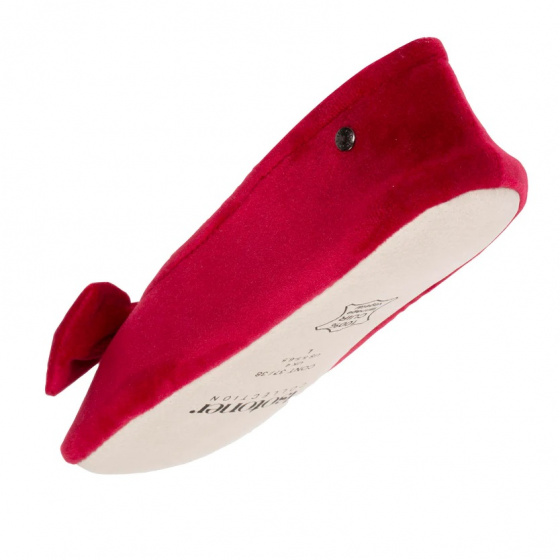 Women's Ballet Slipper with Rhinestone Bow Burgundy - Isotoner