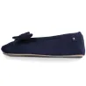 Women's Micro-velvet Ballet Slippers Navy - Isotoner - Traclet Boutique Reference: 17023| Traclet Hat Shop