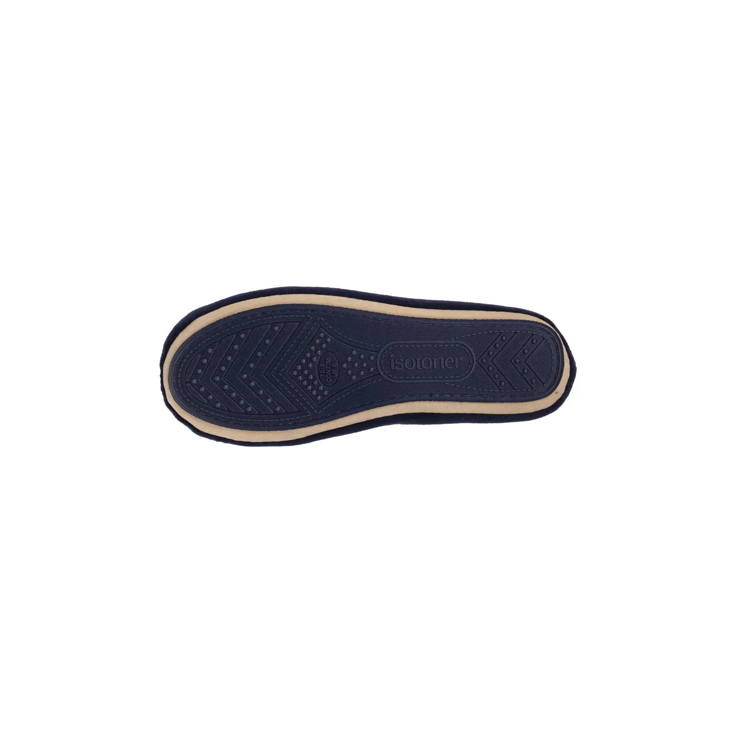 Women's Micro-velvet Ballet Slippers Navy - Isotoner - Traclet Boutique Reference: 17023| Traclet Hat Shop