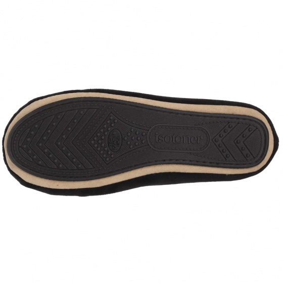Chaussons Ballerines Femme Nœud Strasse Noir - Isotoner Chaussons Ballerines Femme Nœud Strasse Noir - Isotoner