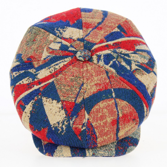 Hatteras Wool Cap Red and Blue - Stetson