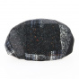 Flat Cap Daffy Wool Patchwork Black - Traclet