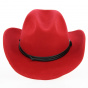 Cowboy Hat Felt Wool Red - Traclet