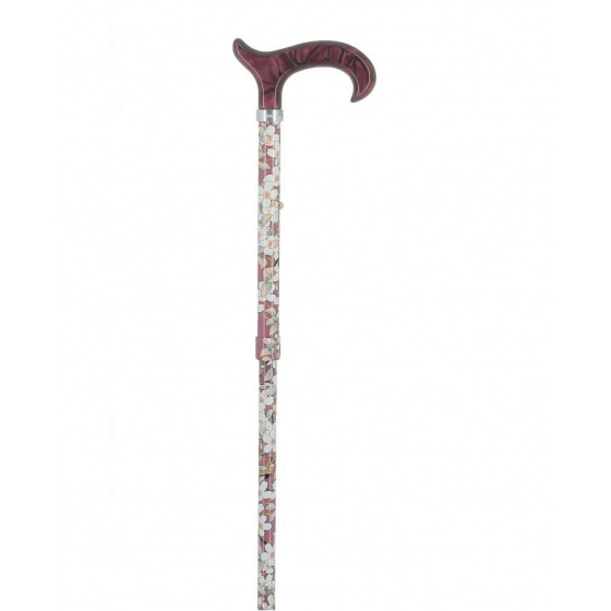 Folding Cane with Flower Pattern - Fayet