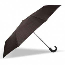 Parapluie Crook X-TRA-SOLIDE Marron Surpiqué - Isotoner