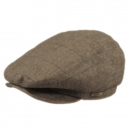 Oslo Flat Cap Chevron Brown Wool - Barts