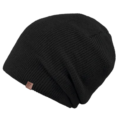 Long Coler Black Beanie - Barts