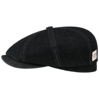 Casquette Hatteras Denim Jean Coton Noir - Stetson