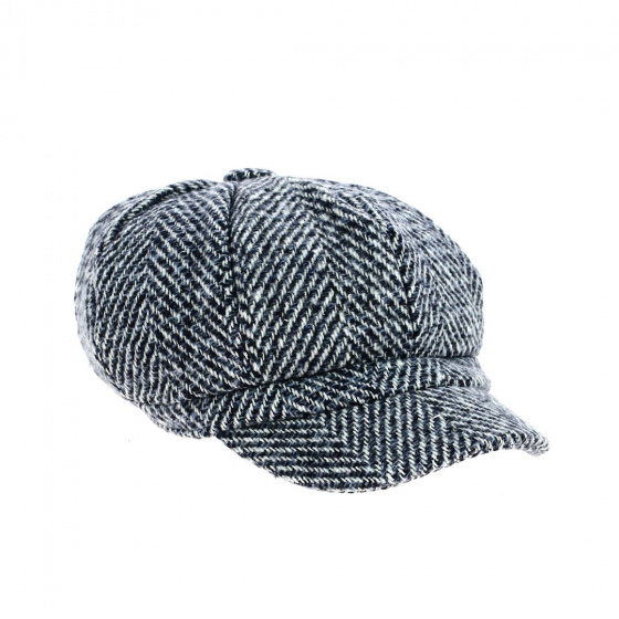 Casquette Gavroche Clèves Chevrons bleu navy - Traclet